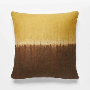 Closet clean out! CB2 Natural Dye Brown Pillow Cover Tie Dye Boho 18” x 18” New